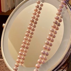Faux pearl necklace